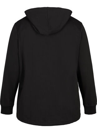Sweatshirt mit Kapuze und verstellbarer Taille, Black, Packshot image number 1