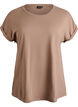 Kurz&auml;rmeliges T-Shirt aus Baumwollmischgewebe, Braun, Packshot image number 0