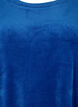 Kurzärmliges Velourskleid mit Rundhalsausschnitt	, Monaco Blue, Packshot image number 2