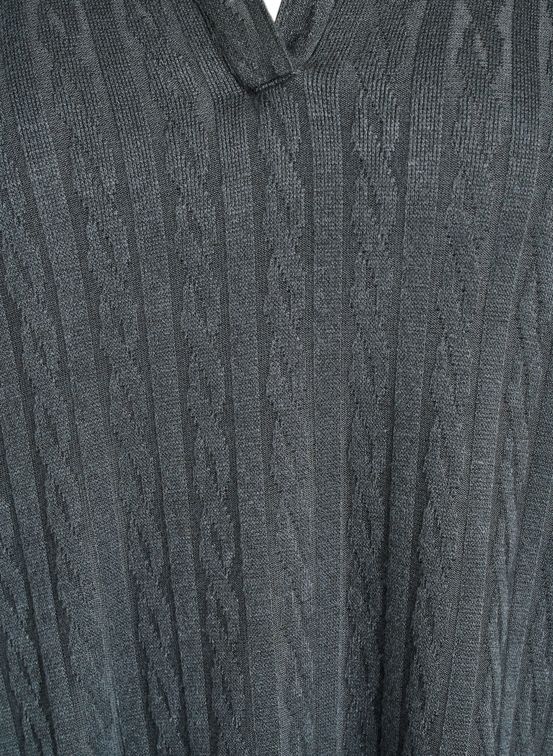 ZizziStrickbluse mit Kragen und Zopfmuster, Gr&uuml;n, Packshot image number 2