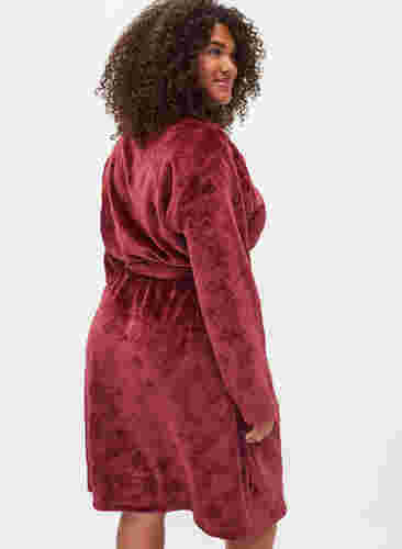 Morgenmantel mit Reißverschluss und Taschen, Rose, Model image number 1