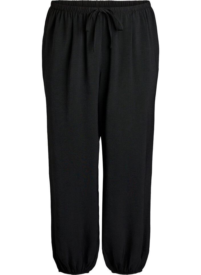 Hoch taillierte Ballonhose, Schwarz, Packshot image number 0