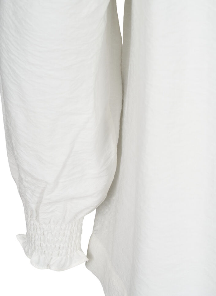 Bluse mit Rüschenkragen, Vanille, Packshot image number 3