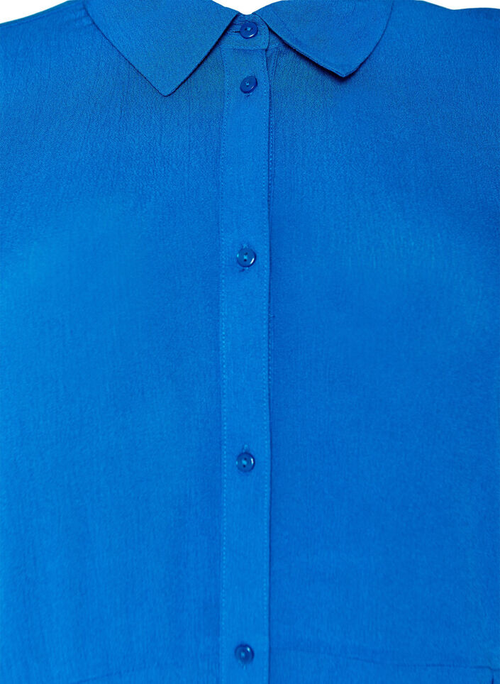 Midikleid mit kurzen &Auml;rmeln, Blau, Packshot image number 2
