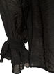 Viskosebluse mit R&uuml;schen und langen &Auml;rmeln, Schwarz, Packshot image number 3