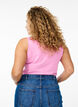 Solide Farbe Grundoberteil aus Baumwolle, Pink, Model image number 2