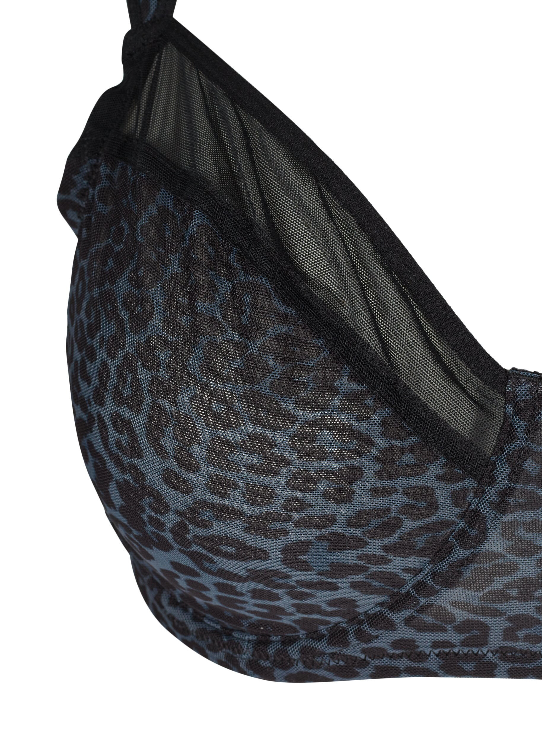 ZizziBH mit Blumenprint und Mesh, Grey Leopard, Packshot image number 2