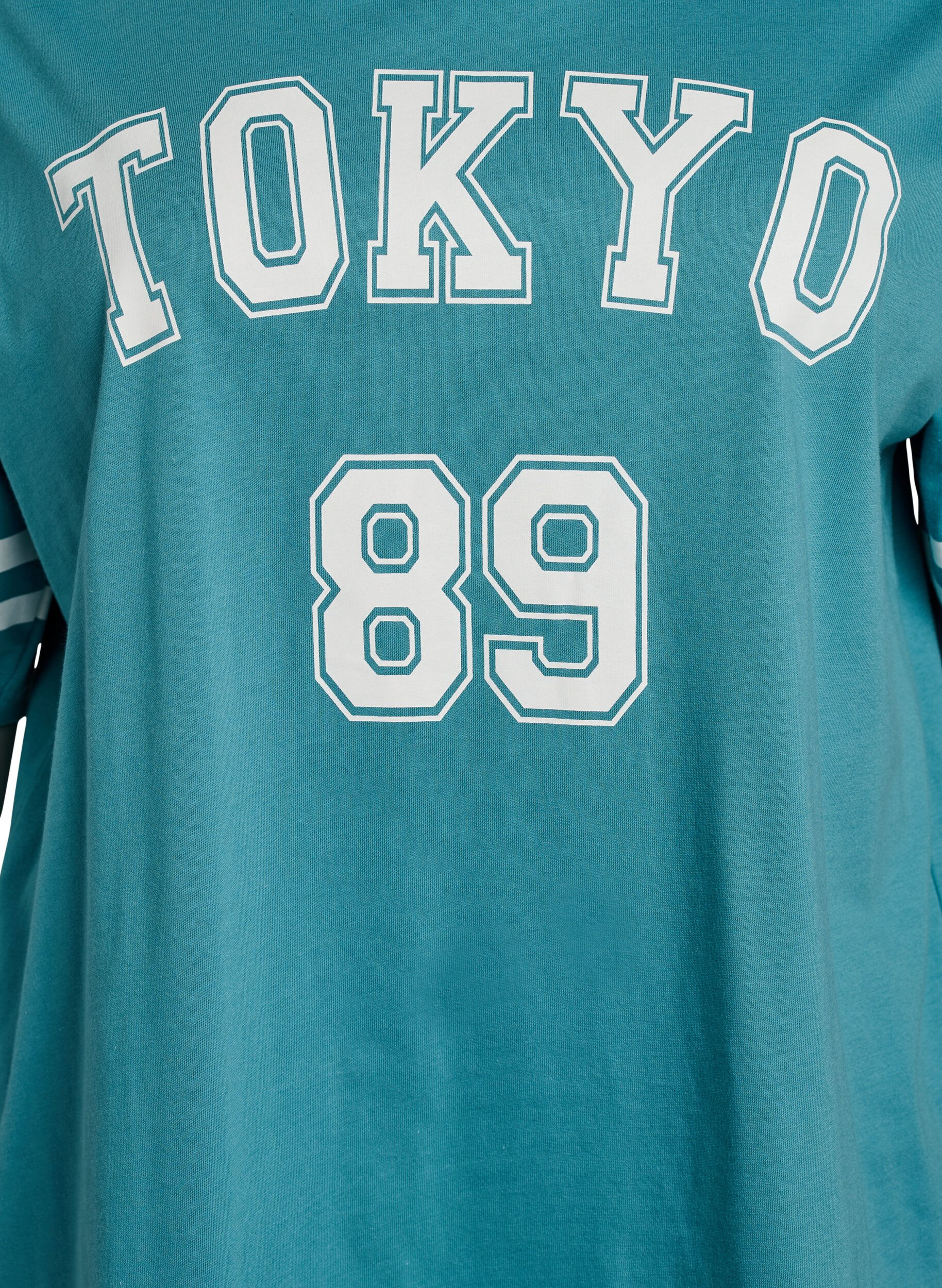 ZizziSportliches Oversize-College-T-Shirt, Blau, Packshot image number 2