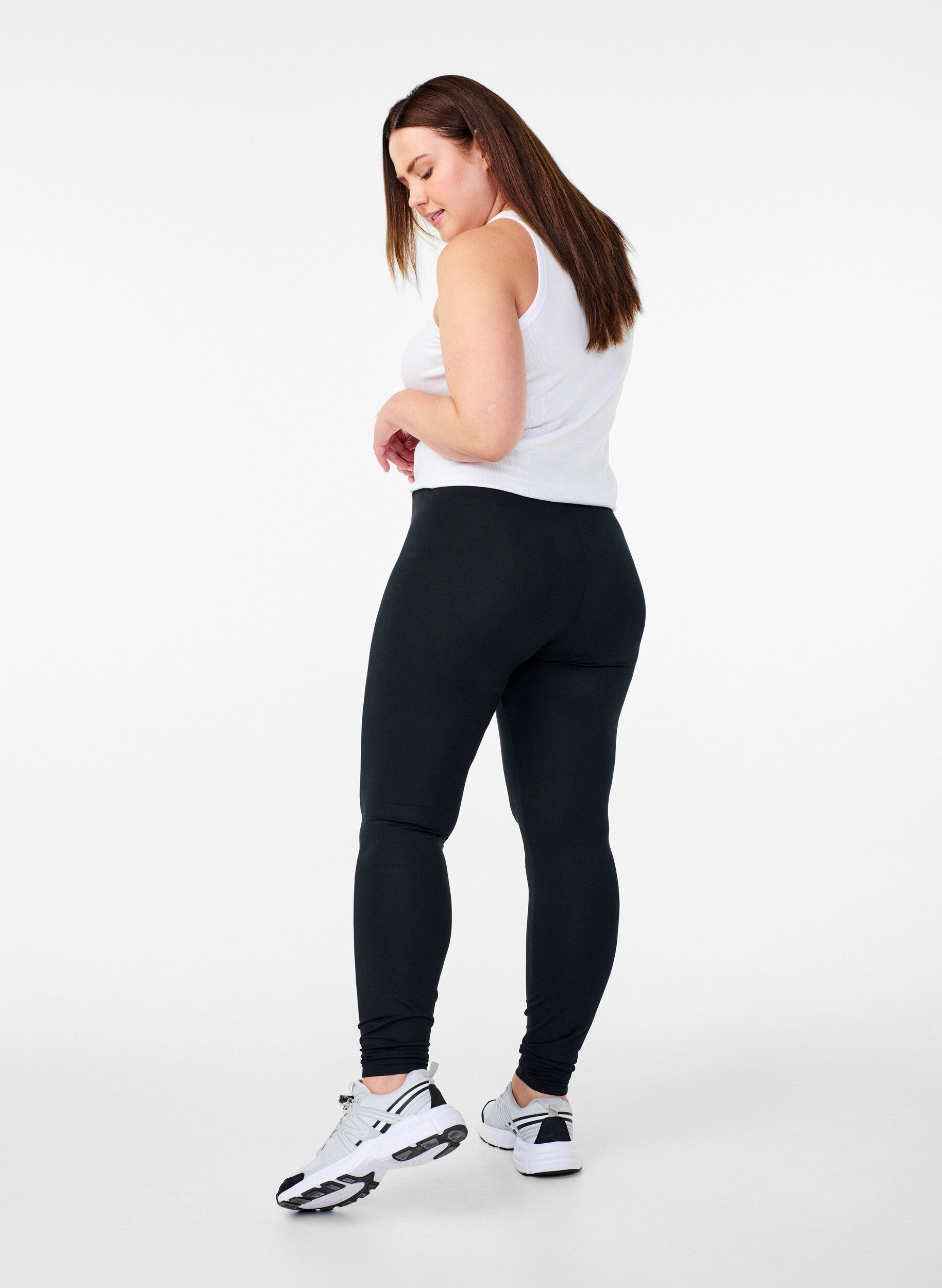 ZizziBasic Leggings aus Viskose, Schwarz, Model image number 2
