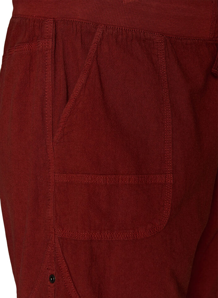 Lockere Shorts aus Baumwolle mit Taschen, Rot, Packshot image number 2