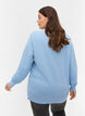 Langarm Strickbluse aus Bio-Baumwolle, Chambray Blue, Model image number 1