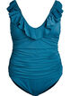 Badeanzug mit Rüschen und herausnehmbaren Einsätzen, Petrol, Packshot image number 0