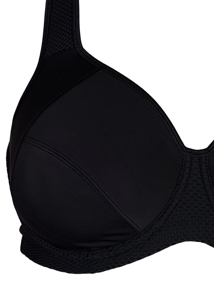 CORE, HIGH SUPPORT WIRE BRA &ndash; Sport-BH mit B&uuml;gel, Schwarz, Packshot image number 2