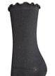 Socken aus Baumwolle mit gewelltem Saum, Schwarz, Packshot image number 2