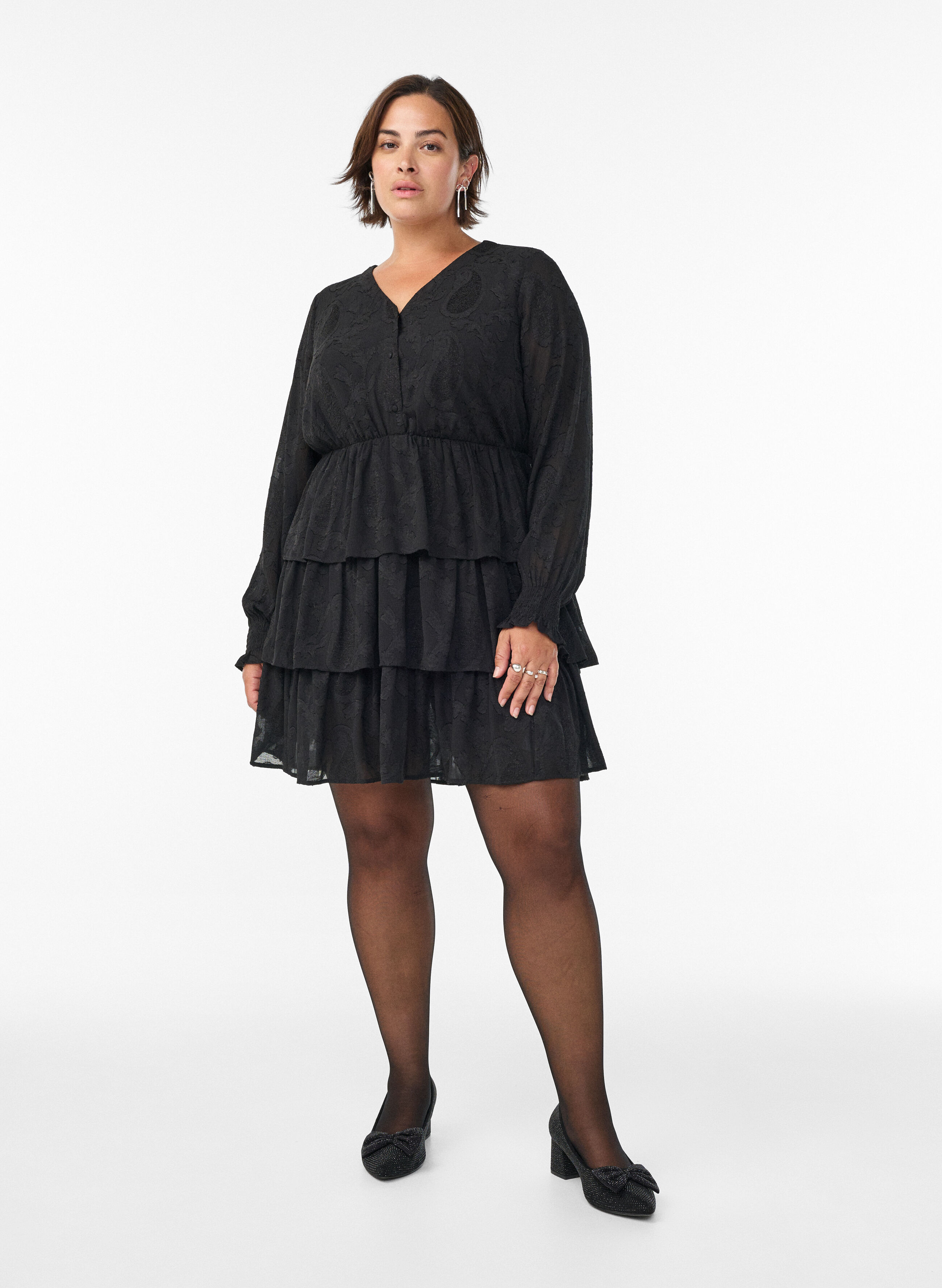 ZizziKleid mit R&uuml;schen, , Model