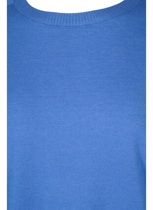 Bluse mit Ballonärmeln und dekorativen Knöpfen, Ultramarine Mel, Packshot image number 2