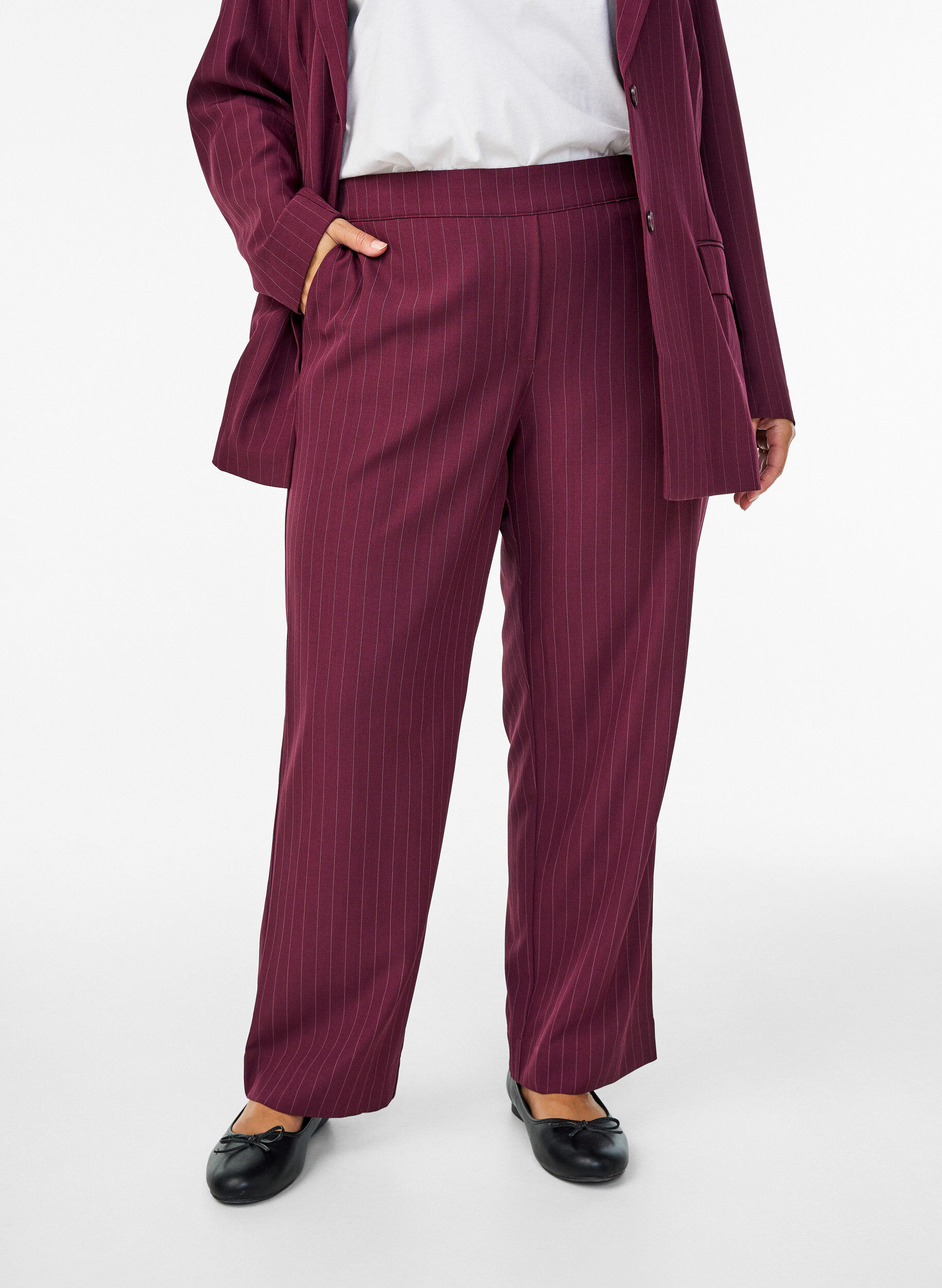 ZizziLockere Hose mit Taschen, Rot, Model image number 2