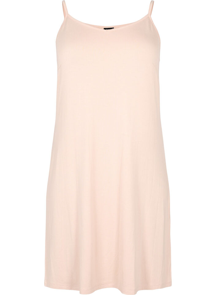 Einfarbiges Unterkleid aus Viskose, Vanille, Packshot image number 0