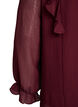 Transparente Bluse mit R&uuml;schen und Bindeband, Rot, Packshot image number 3
