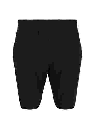 Lockere Shorts mit Ripp, Black, Packshot image number 1