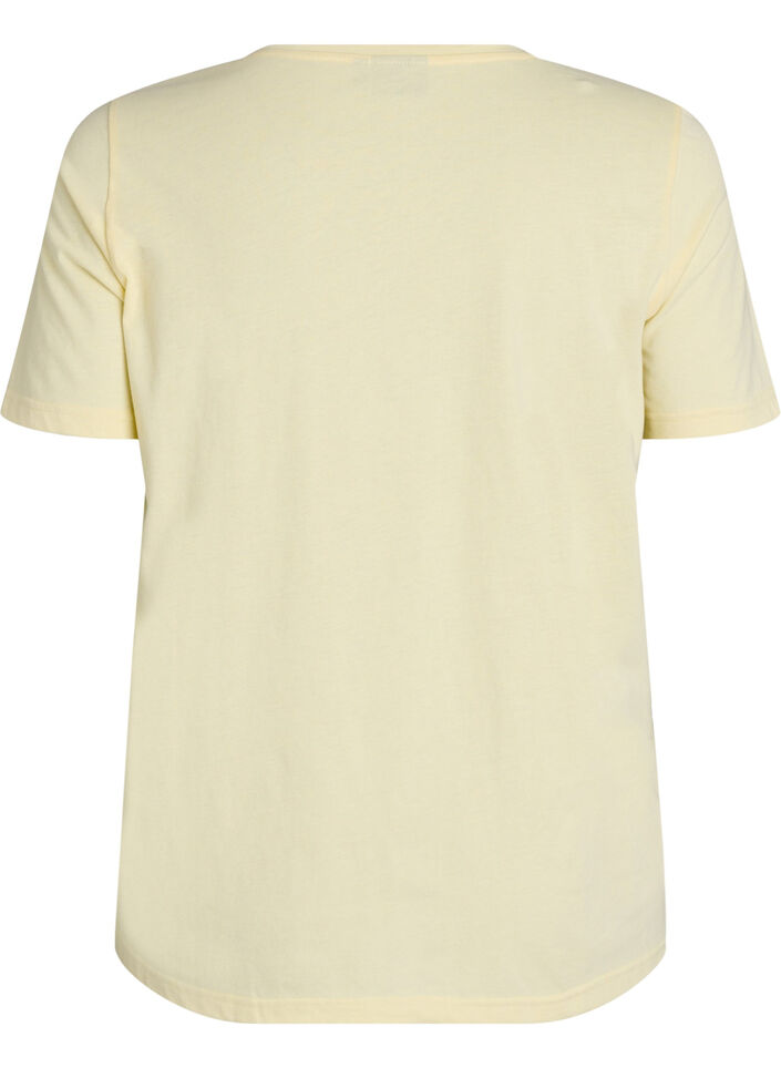 T-Shirt mit Print, Gelb, Packshot image number 1