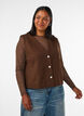 Meshbluse mit langen &Auml;rmeln, Braun, Model image number 0
