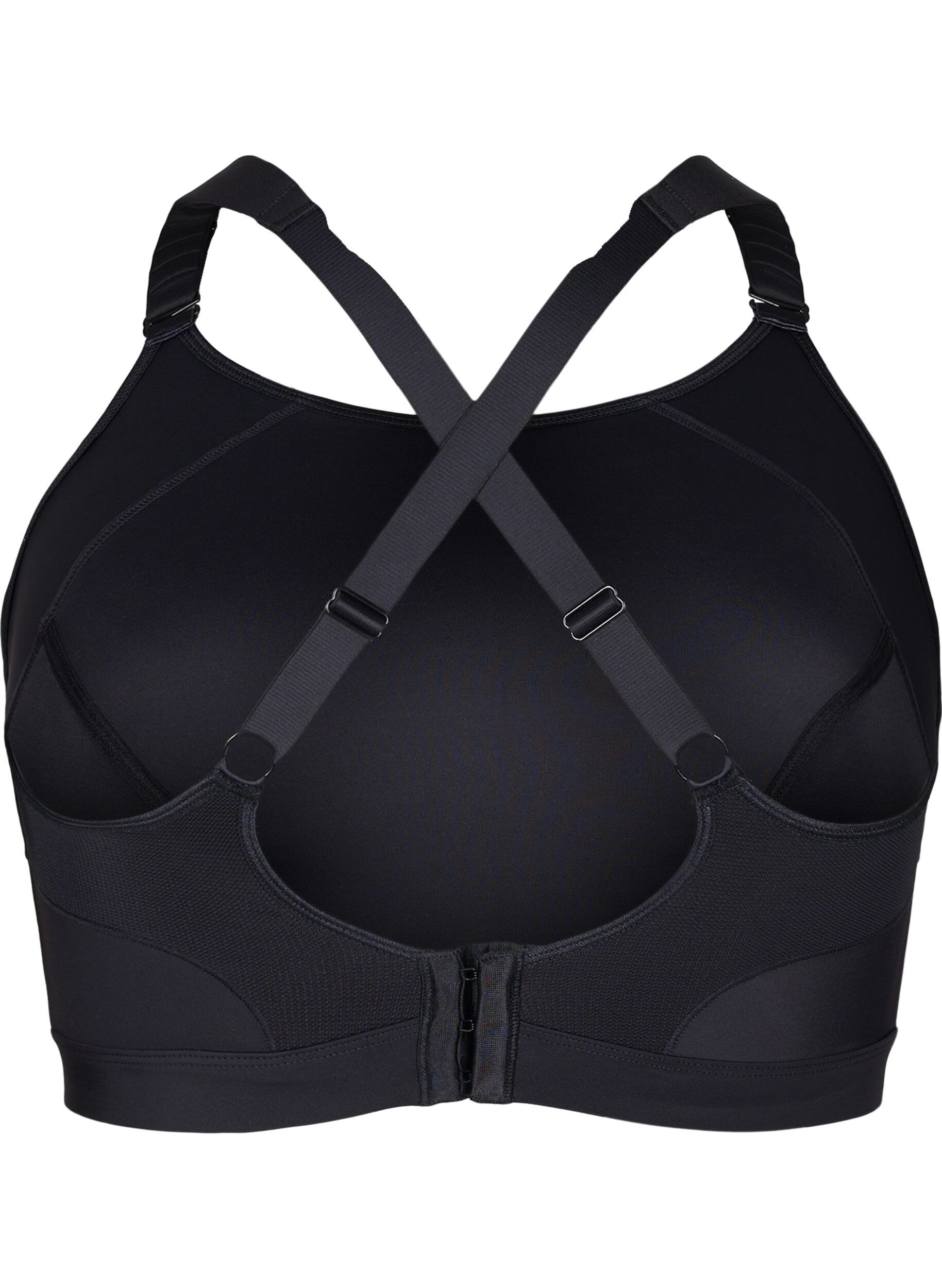 ZizziCORE, SUPER HIGH, SPORTS BRA - Sport-BH mit verstellbaren Schultertr&auml;gern, Black, Packshot image number 1