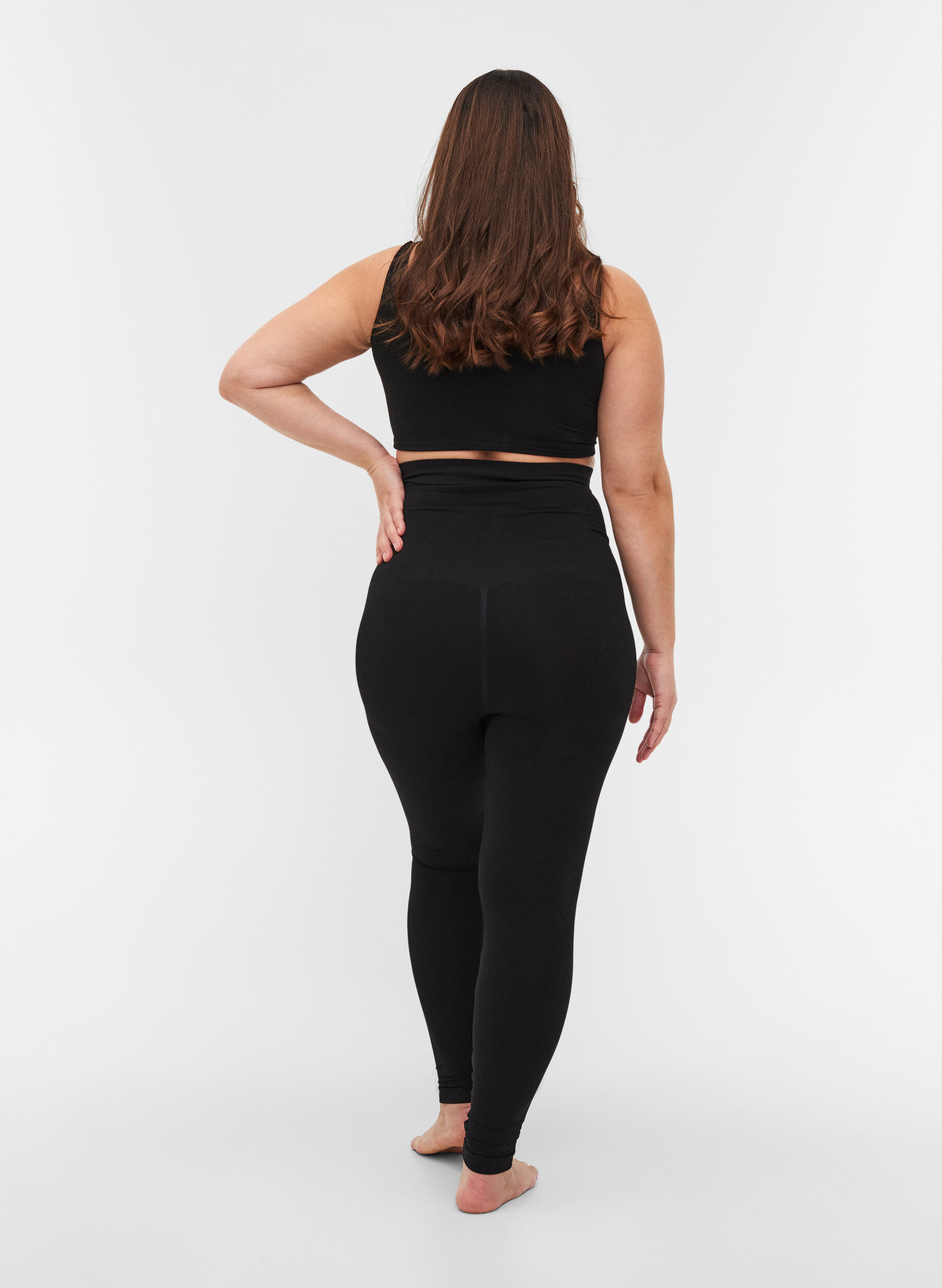 ZizziShapewear Leggings mit hoher Taille, Black, Model image number 1