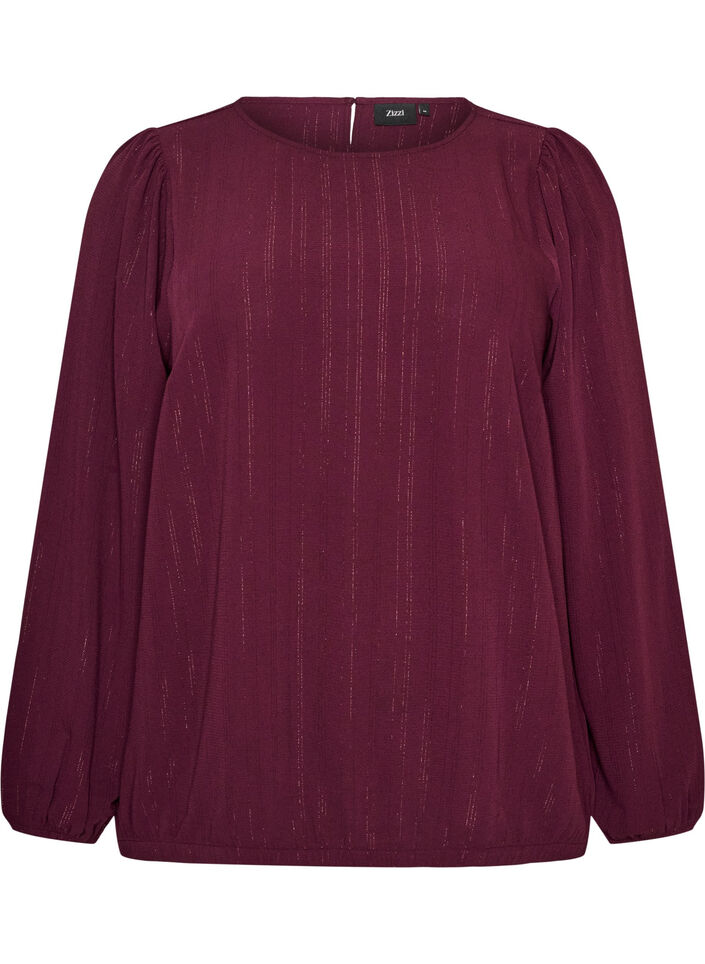 Bluse mit Glitzer, Rot, Packshot image number 0