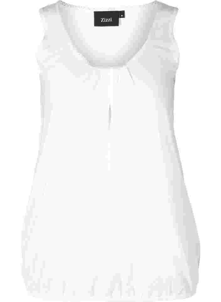 Baumwolltop mit Rundhals und Spitze, White, Packshot image number 0