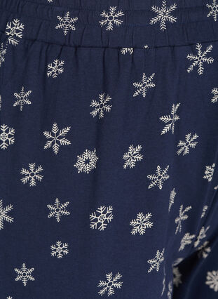 Lockere Schlafanzughose aus Bio-Baumwolle, Night Sky Snow, Packshot image number 2