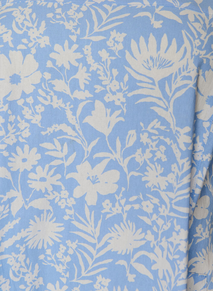 Kurz&auml;rmliges Baumwollkleid mit Aufdruck, Vanille, Packshot image number 2