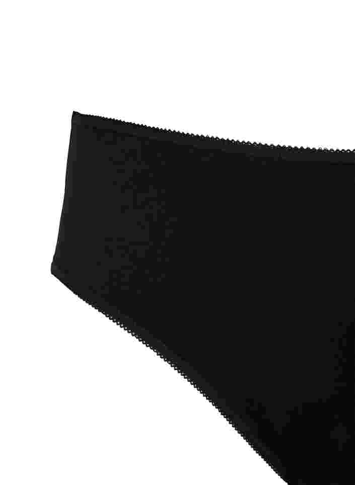 3er-Pack Baumwollslips mit regulärer Taillenhöhe, Black, Packshot image number 2