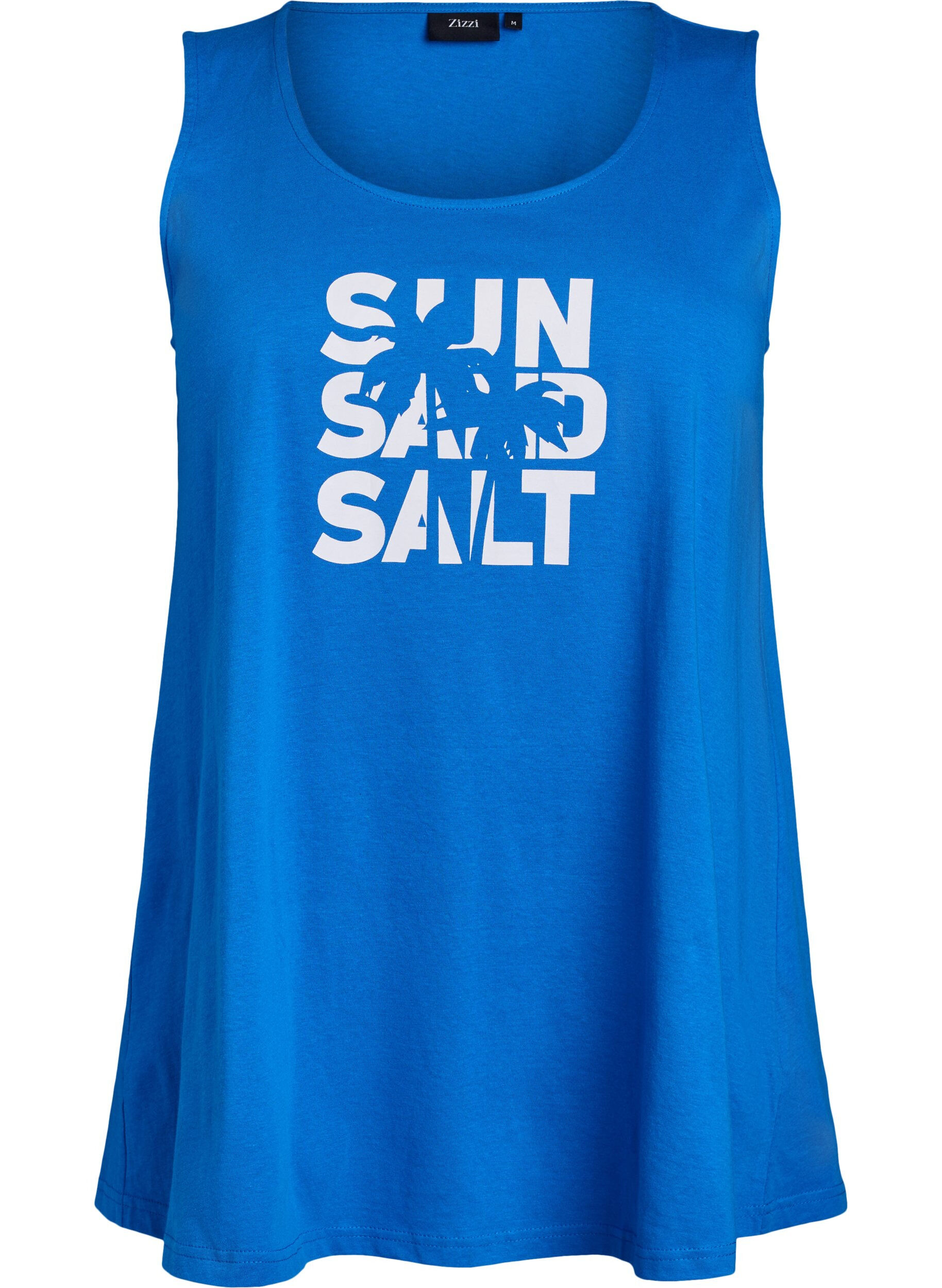 ZizziTop aus Baumwolle mit A-Linie, Blau, Packshot image number 0