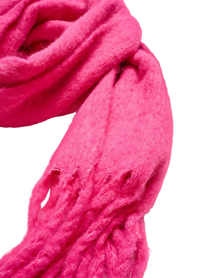 Weicher Schal mit Fransen, Pink, Packshot