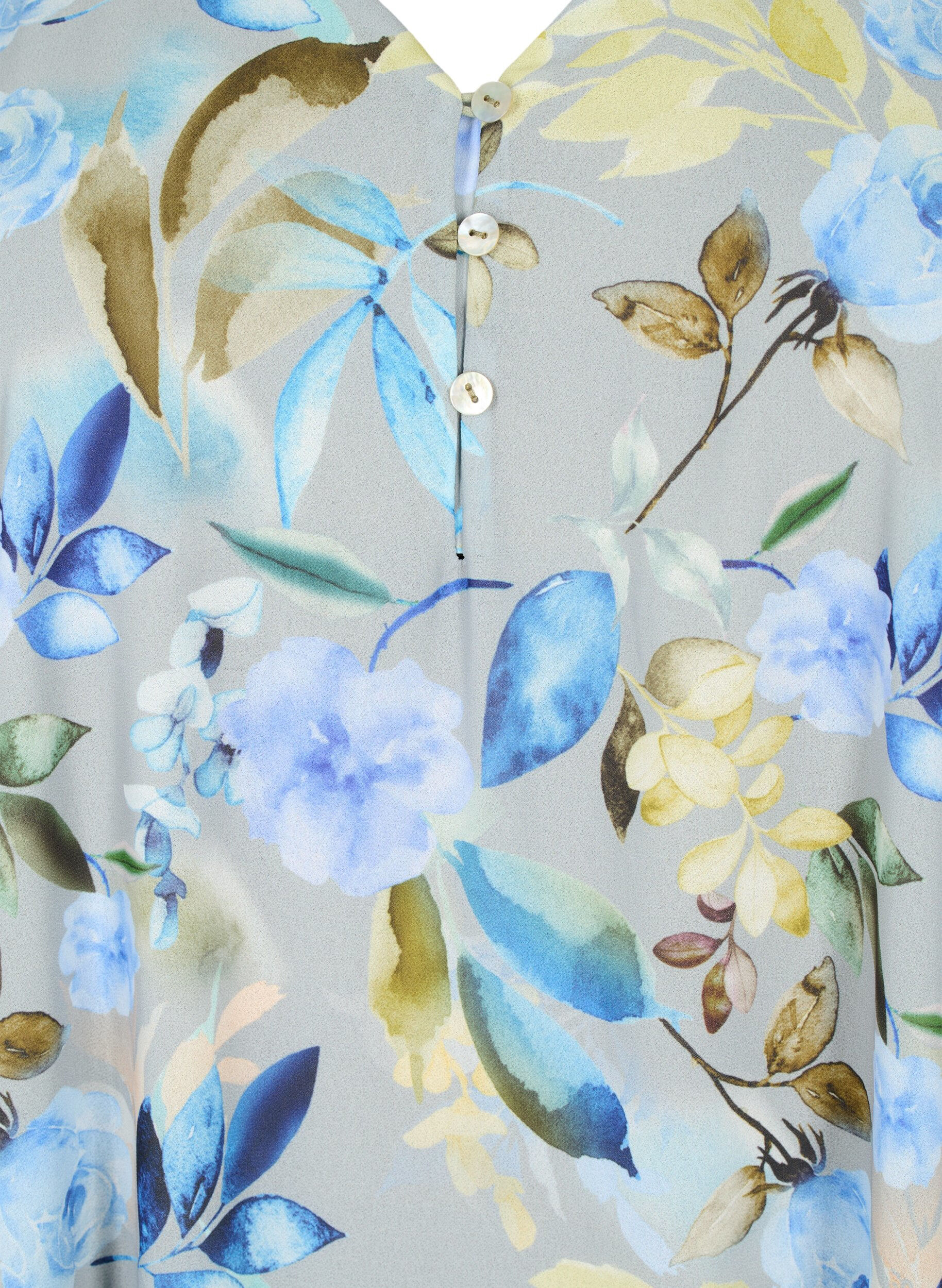 ZizziGebl&uuml;mte Partybluse mit kurzen &Auml;rmeln, Wrought Iron AOP, Packshot image number 2