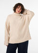 Pullover mit Rollkragen und Zopfmuster, Vanille, Model image number 0