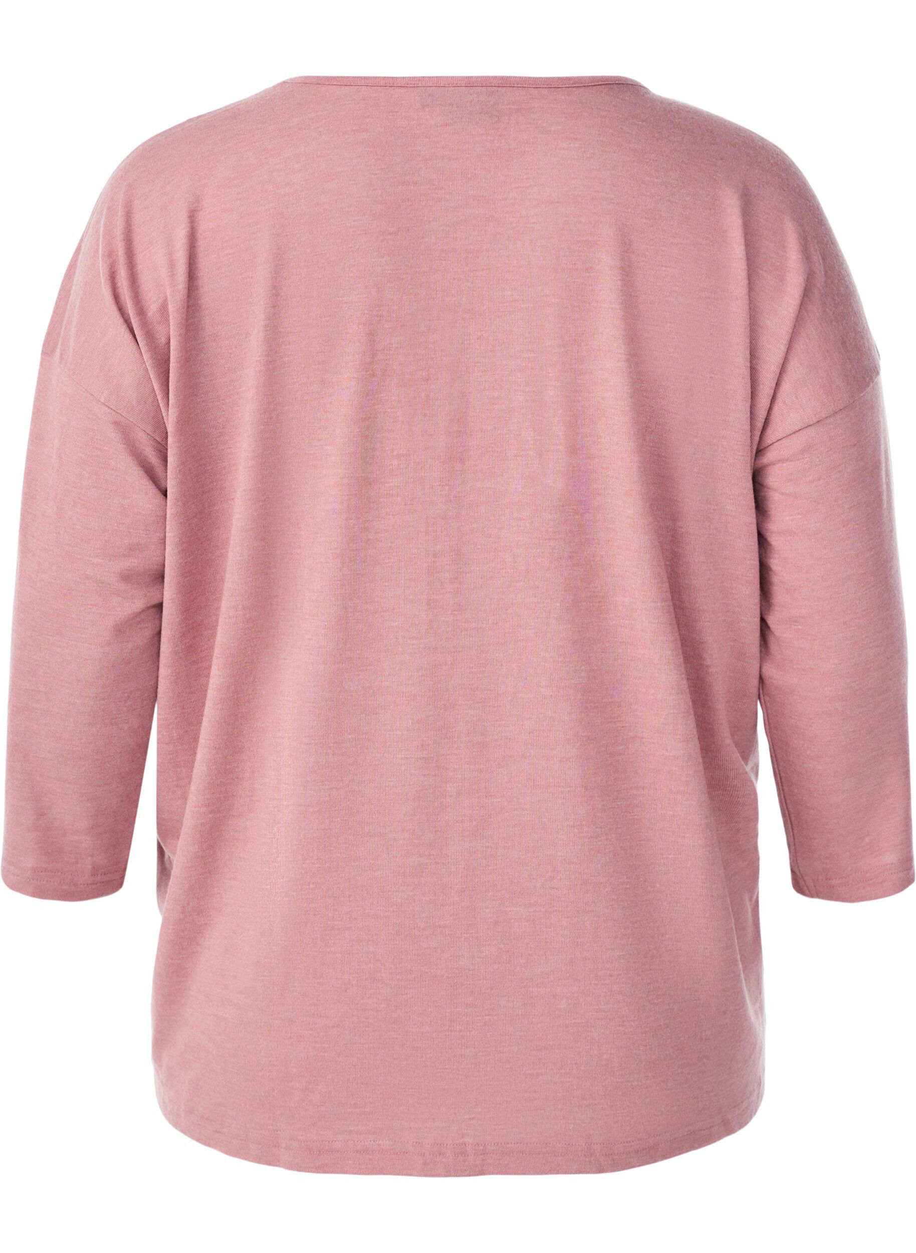 ZizziBluse aus Jersey mit 3/4-&Auml;rmeln, Rot, Packshot image number 1