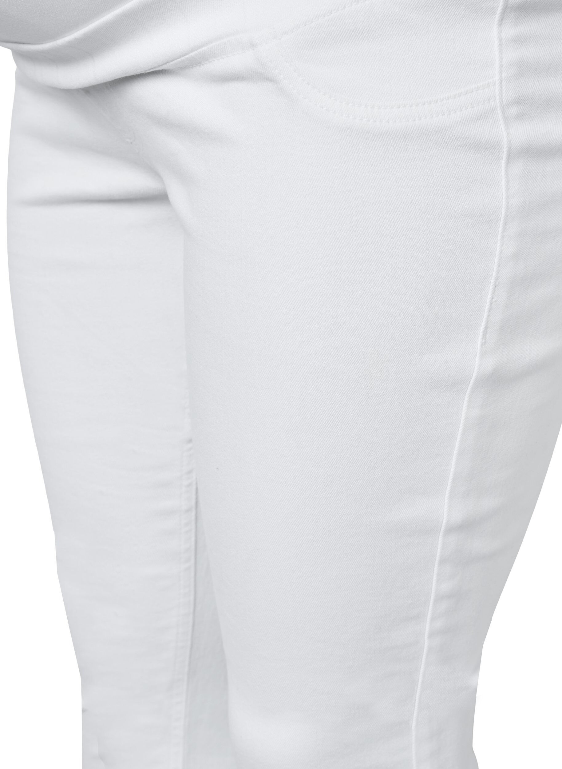 ZizziSchwangerschafts-Jeggings aus Baumwolle, White, Packshot image number 2
