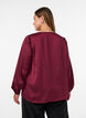 Satinbluse mit Spitzenapplikation und Perlen, Rot, Model image number 2