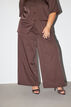 Nadelstreifenhose mit Strasssteinen und weitem Bein, Braun, Model image number 2