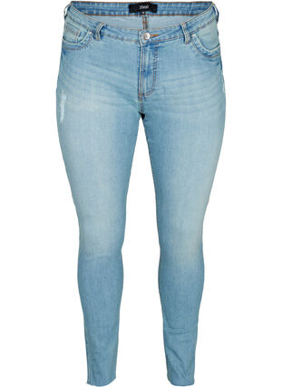 Extra Slim Fit Sanna Jeans mit Waschung, Light blue denim, Packshot image number 0