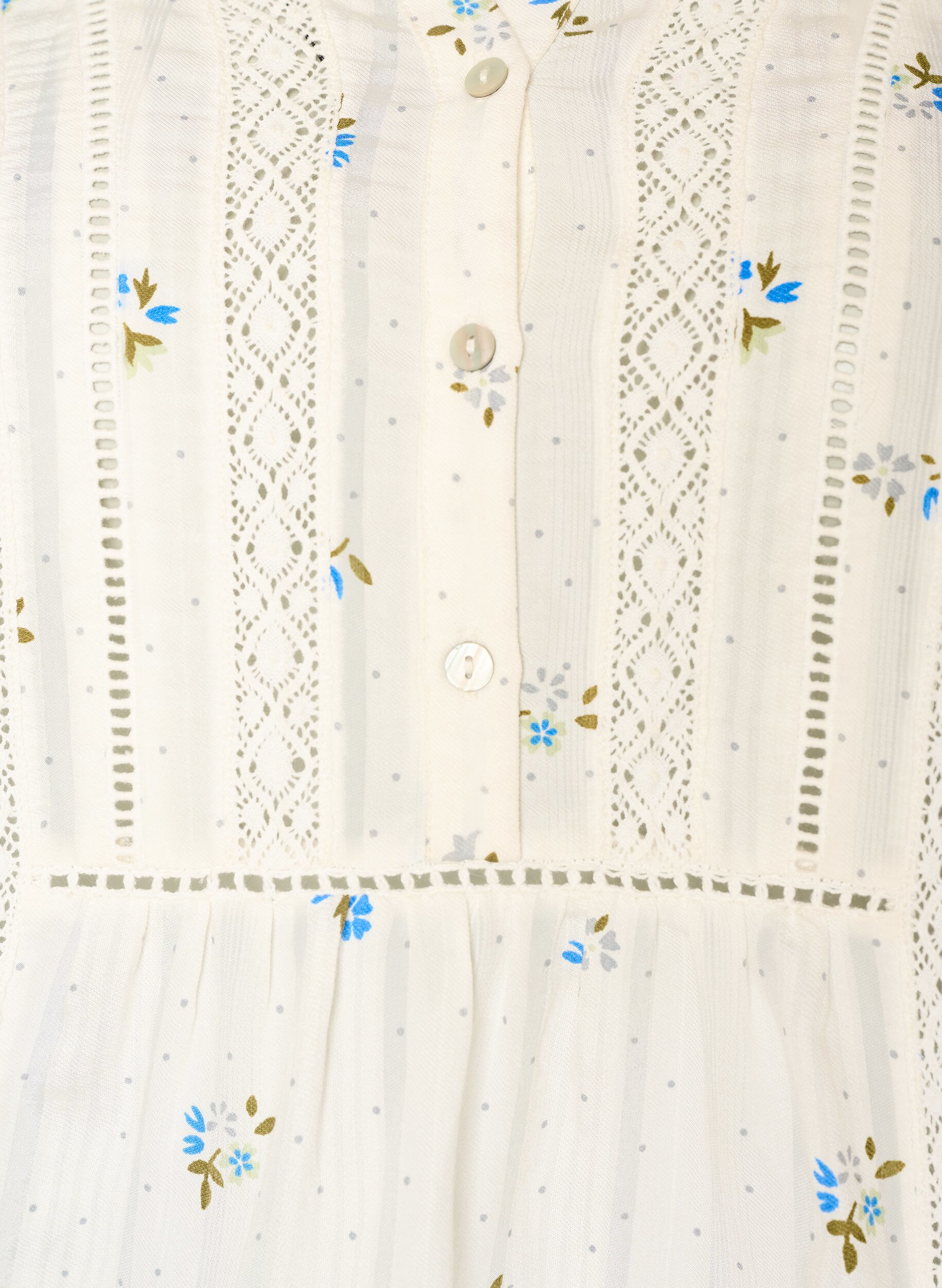 ZizziBluse mit Print und 1/2-&Auml;rmeln, Vanille, Packshot image number 2