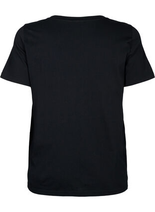 Baumwoll-T-Shirt mit Pailletten, Black W. Be free, Packshot image number 1