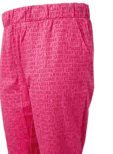 Jogginghose mit Print und Taschen, Hot Pink AOP, Packshot image number 2