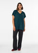 Lockeres Trainings-T-Shirt mit V-Ausschnitt, Gr&uuml;n, Model image number 1