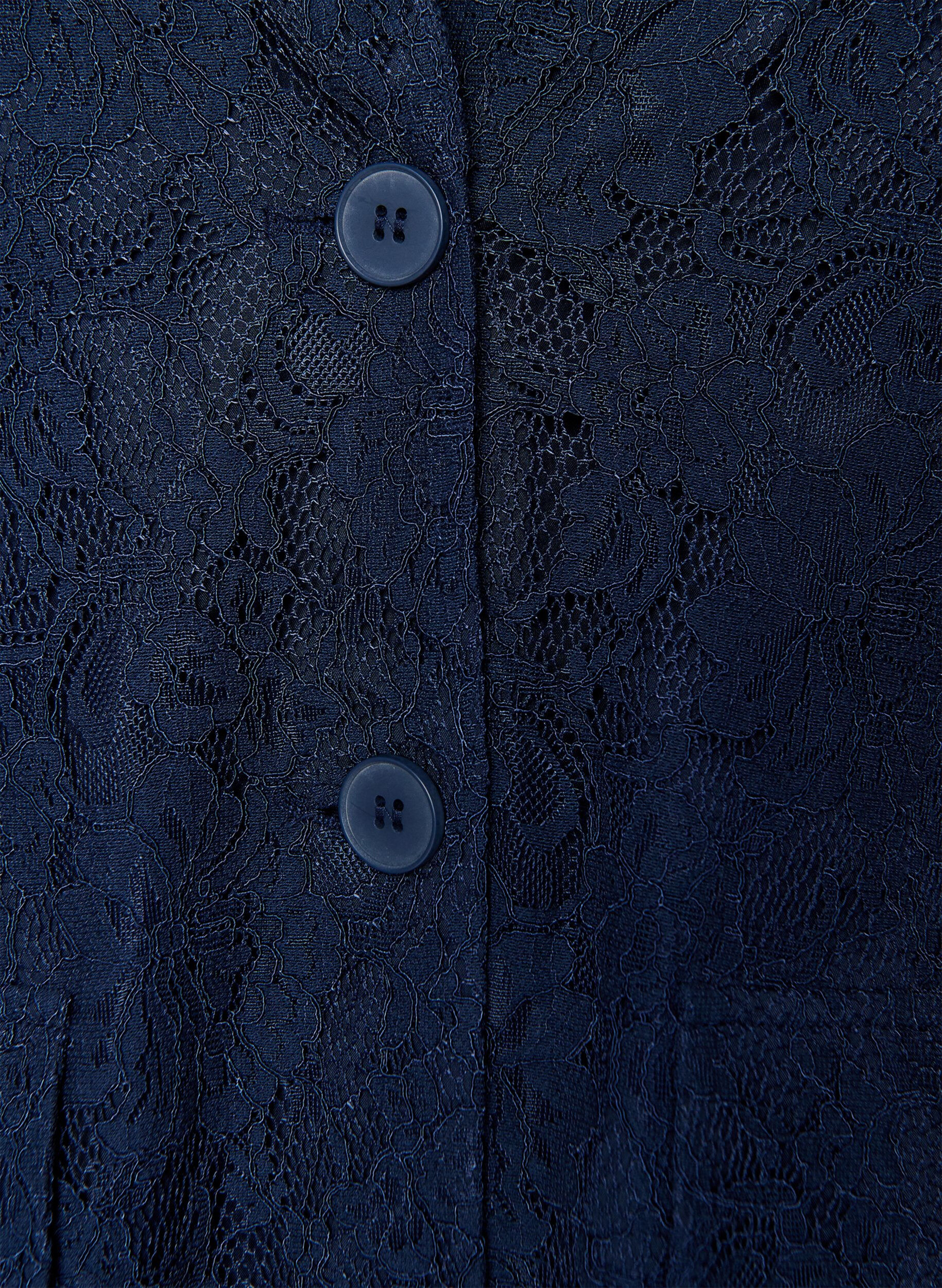 ZizziSpitzenblazer mit Knopfverschluss, Blau, Packshot image number 2