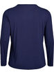Einfarbige Bluse mit langen &Auml;rmeln, Blau, Packshot image number 1