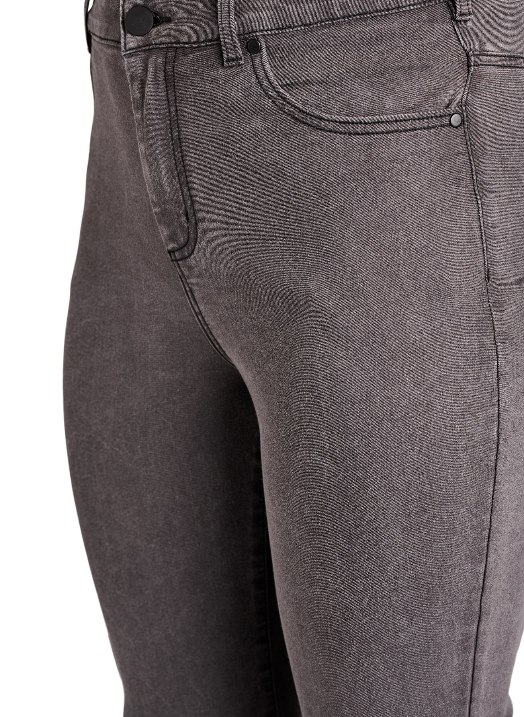 ZizziAmy Super Slim Fit Jeans mit hoher Taille, Grau, Packshot image number 2