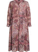 Midikleid mit Paisley-Muster und elastischem Bund, Lila, Packshot image number 0